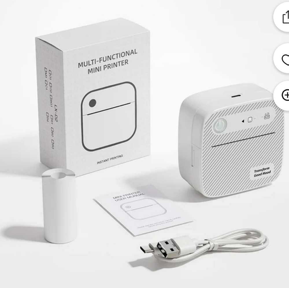 White Mini Printer